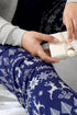 Solid Top and Christmas Pants Two Piece Lounge Set
